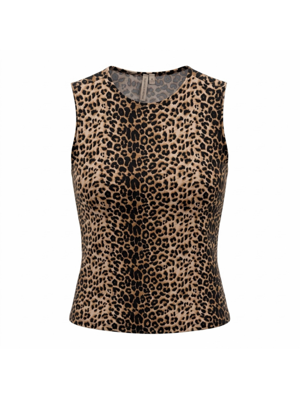 Susan Lawrence Leopard Sleeveless Blouse Basic Classic Dress Top Women's Medium